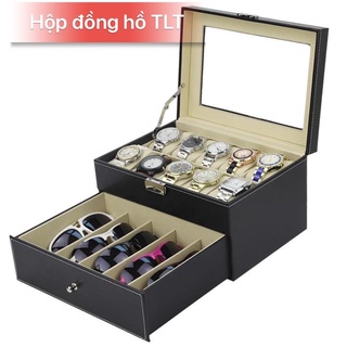 Hộp đựng đồng hồ kính mắt 2 tầng