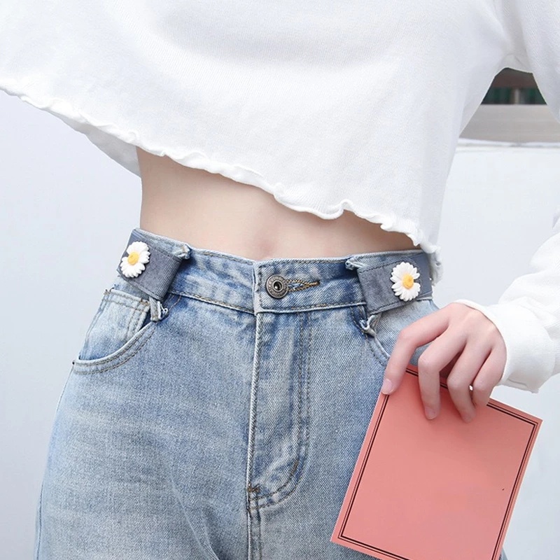 Dây Thắt Lưng Co Giãn Có Khóa Cài Tùy Chỉnh Hợp Thời Trang Cho Quần Jean/ Đầm Jean/ Quần Jean Nam/ Nữ