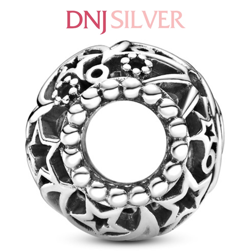 [Hàng cao cấp] Charm bạc 925 cao cấp, hàng chuẩn bạc - Charm Openwork Sun, Stars &amp; Moon thích hợp để mix vòng tay charm