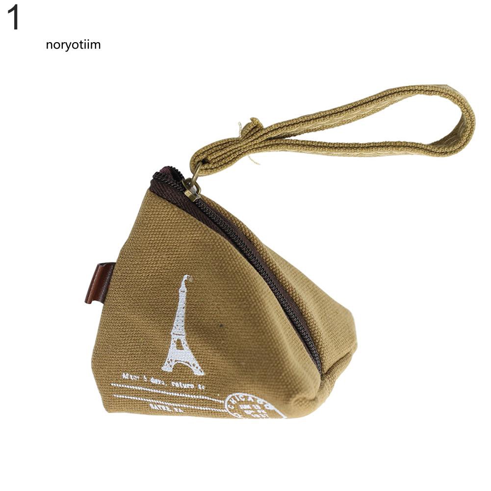 Ví đựng tiền mini bằng vải canvas in họa tiết dành cho cả nam và nữ