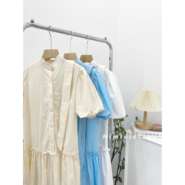 Đầm nữ dáng dài -  Váy babydoll vải tơ mềm cộc tay dáng xoè dài | BigBuy360 - bigbuy360.vn