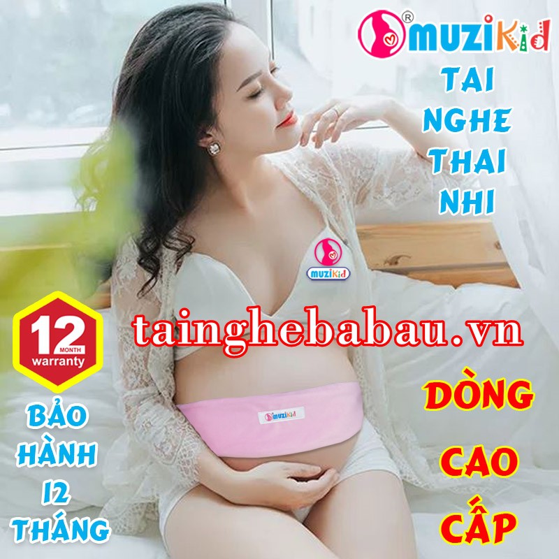 TAI NGHE BÀ BẦU CAO CẤP MUZIKID HỒNG - HÀNG CHÍNH HÃNG - BẢO HÀNH 01 NĂM