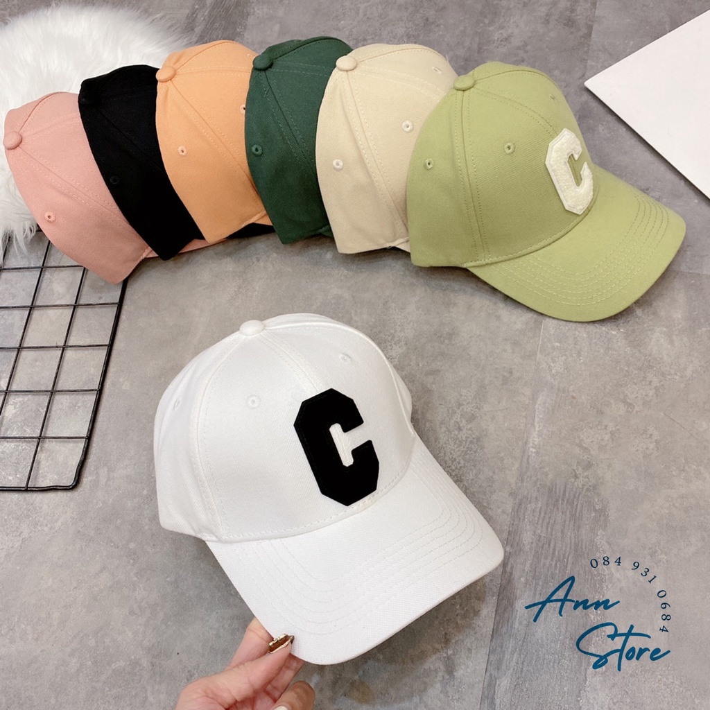 Mũ lưỡi trai C thời trang cao cấp, phom mũ căng chuẩn hàng xuất, bảng màu mới trẻ trung, mẫu hot 2022