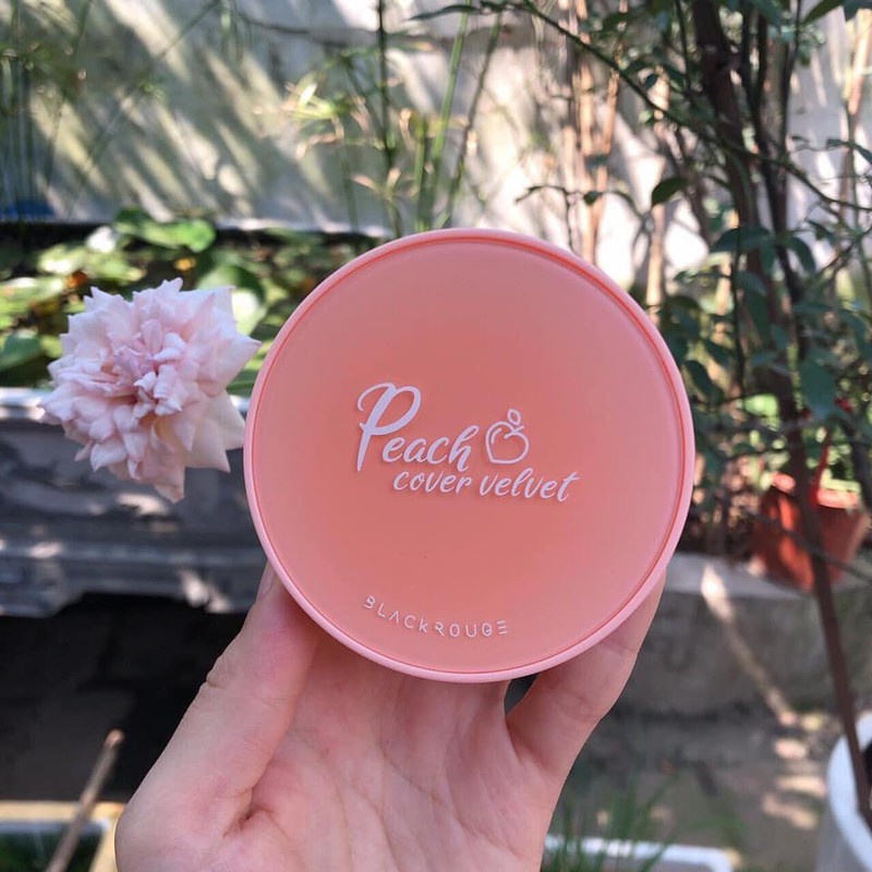 PHẤN NƯỚC TRANG ĐIỂM BLACK ROUGE PEACH COVER VELVET CUSHION HƯƠNG ĐÀO SPF50 CHÍNH HÃNG - 8914