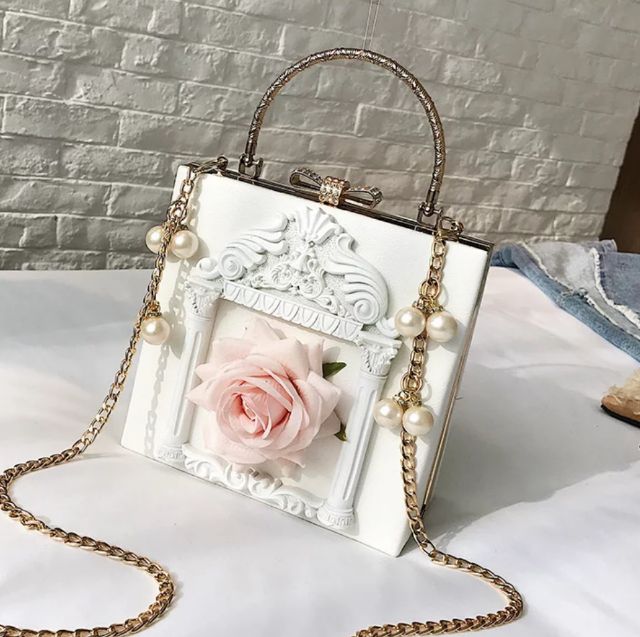 Túi xách dây xích sang chảnh cao cấp họa tiết phương tây kèm hình thật