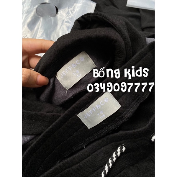 Bộ Nỉ Hoodie Bé Trai New York Đen