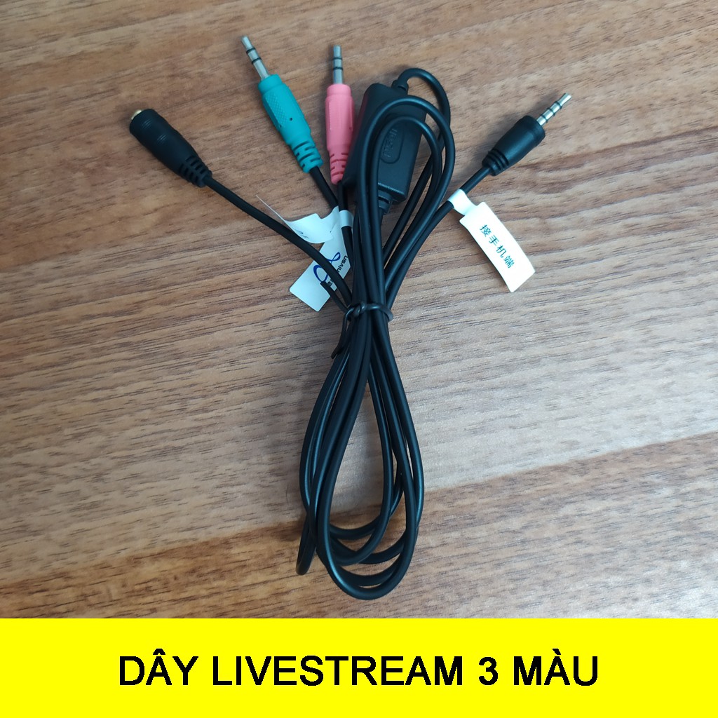 DÂY LIVESTREAM 3 MÀU DÙNG CHO CÁC LOẠI SOUNDCARD