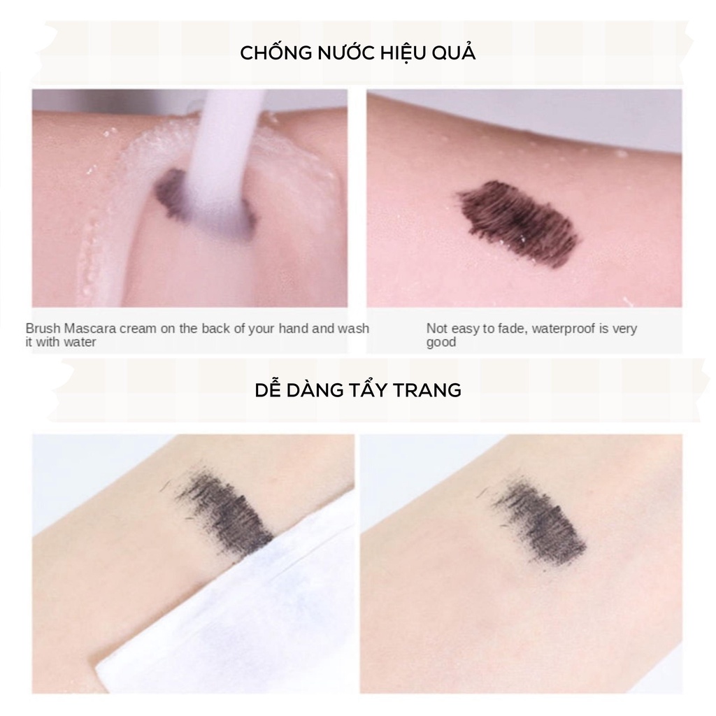 Mascara không thấm nước và mồ hôi lâu trôi làm cong dài mi đầu cọ nhỏ Suake nội địa trung chính hãng MASCARA 19