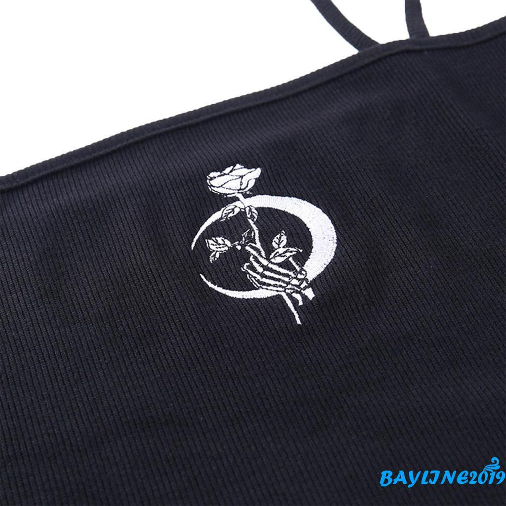 Áo Lửng Hai Dây Thêu Hoa Quyến Rũ Dành Cho Phái Nữ