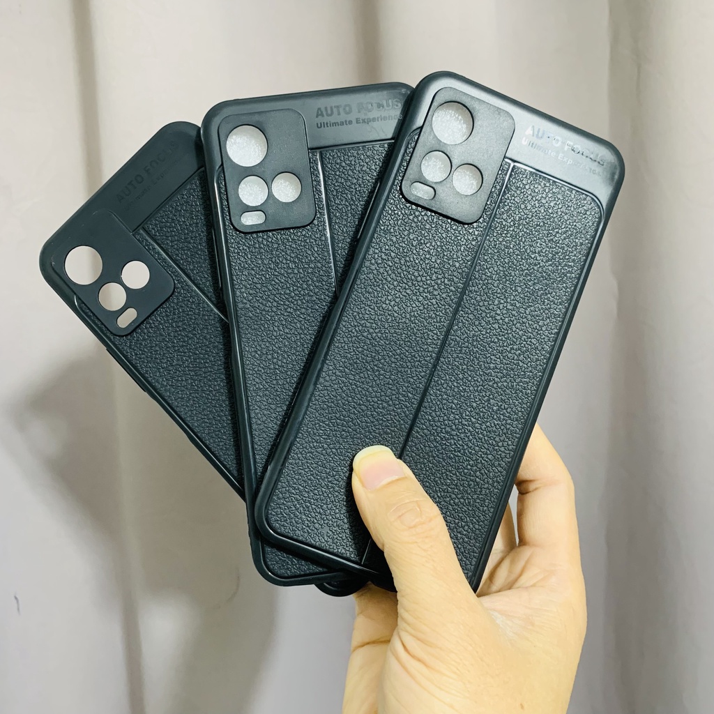 Ốp lưng Vivo Vân da đen dẻo Y12s/ Y20/ Y20s chống trơn, bảo vệ camera
