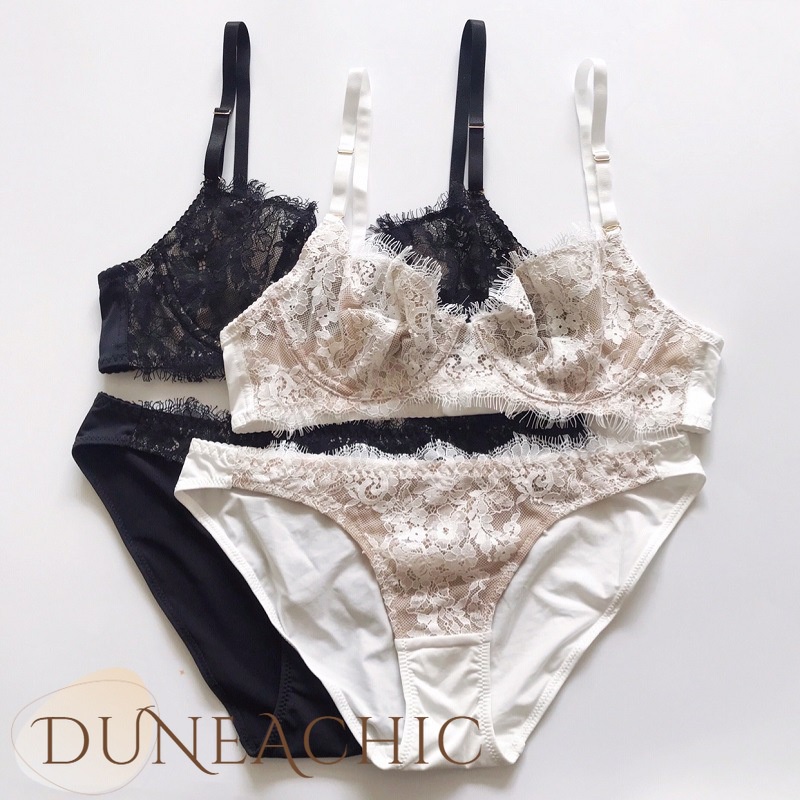 DUNEA Bộ Đồ Lót Ren Siêu Mỏng Mềm Mại Thoáng Khí Gợi Cảm Cho Nữ