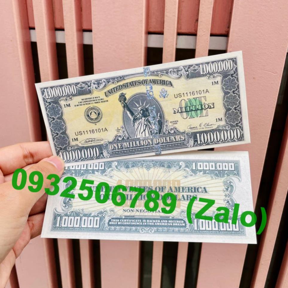 Tiền lưu niệm 1 triệu USD dạ quang; có dây bảo an biến đổi phát quang
