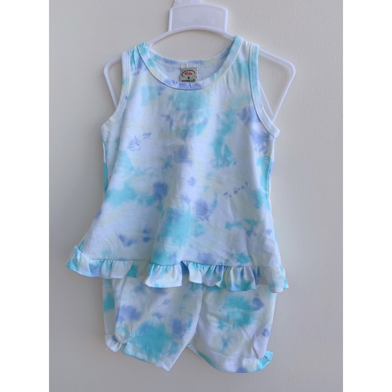 Bộ cotton áo bèo quần chun xinh xắn cho bé gái