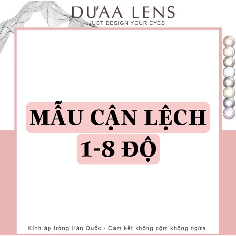 MẪU LENS CẬN LỆCH - LENS MẮT HÀN QUỐC CHÍNH HÃNG - LENS CẬN ĐỦ ĐỘ 1-8 ĐỘ (Mẫu IB)