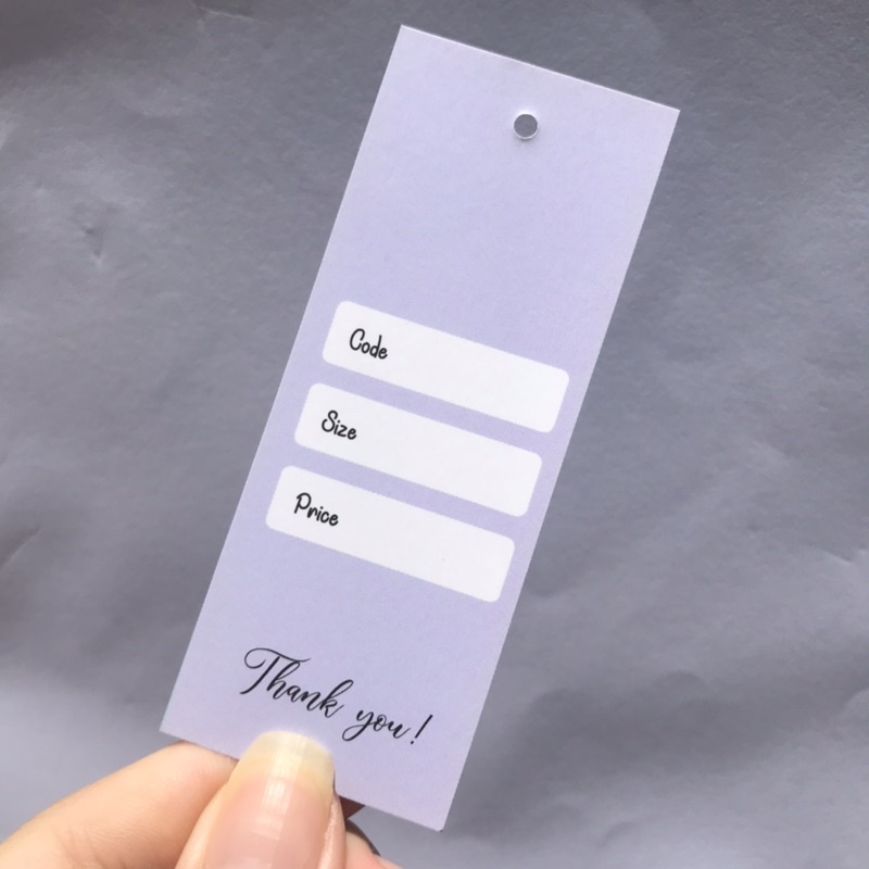 NHÃN MÁC TAG QUẦN ÁO giúp nâng cao thương hiệu quần áo - Giấy bìa cứng cán màng sang trọng 100 cái mẫu 03