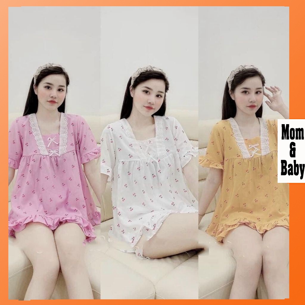 Bộ đồ bầu ngắn tay M374 chất đũi xốp freesize từ 45 đến 70kg