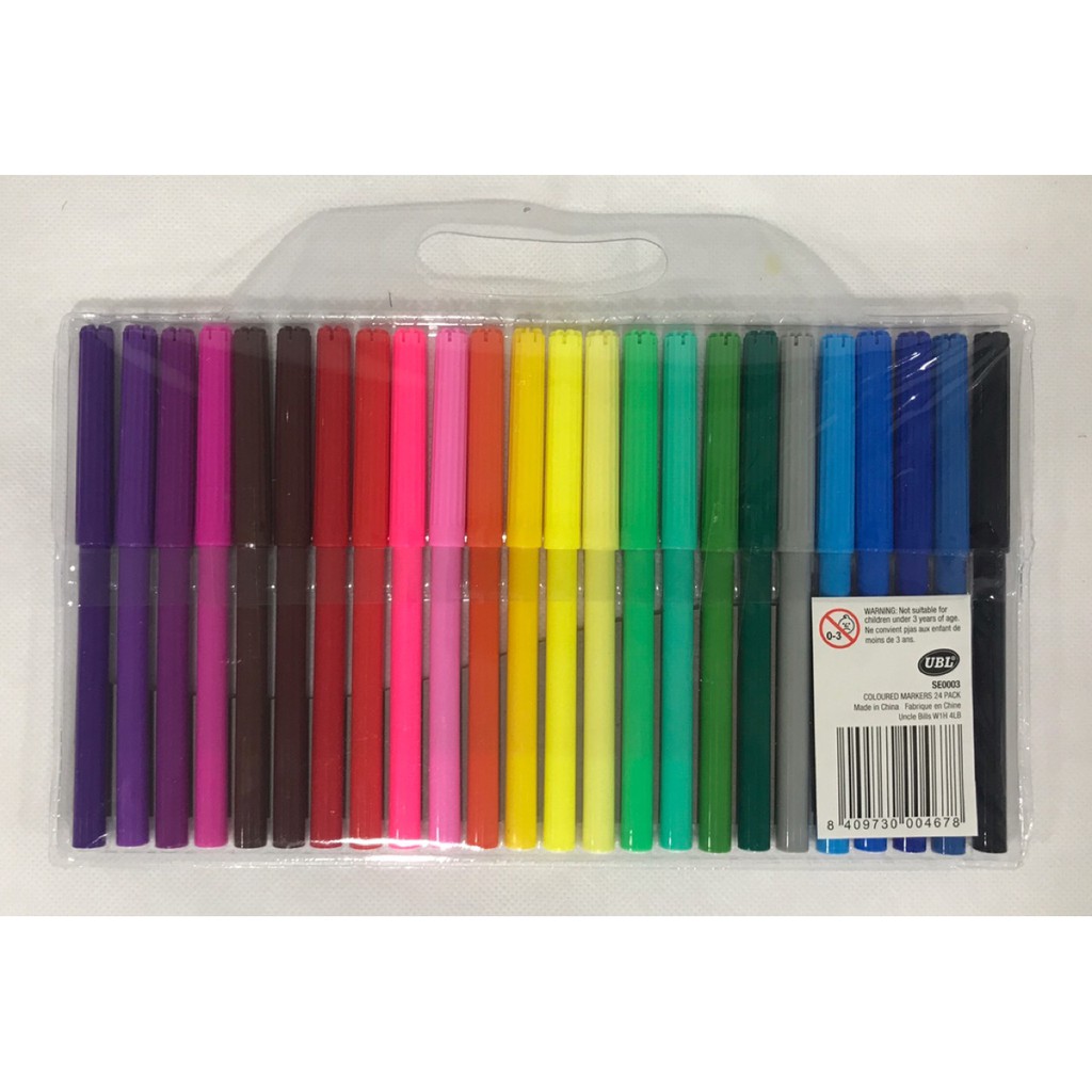 Bút Màu Đánh Dấu Cỡ Trung Bịch 24 Cây Uncle Bills SE0003