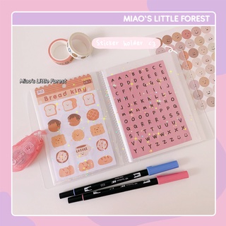 Sổ đựng sticker MIAO'S LITTLE FOREST bìa trong đựng sticker thiết kế đơn giản MOT248