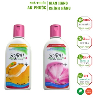 Kem chống muỗi soffell ⚡ cam kết chất lượng ⚡hương hoa thơm dịu nhẹ chai 60ml