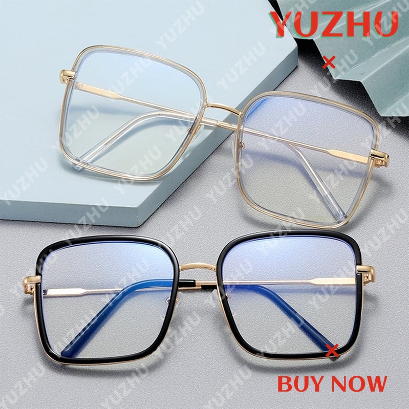 Mắt Kính Gọng Vuông Chống Tia Sáng Xanh Thời Trang Hàn Quốc Cổ Điển Cho Nữ