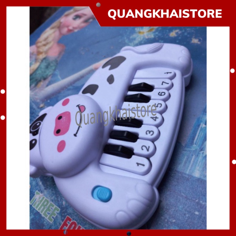 Đàn piano đồ chơi cho bé phát triển âm thanh phản xạ hình bò sữa và ếch xanh