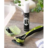 Set dao cạo 5 lưỡi kép KAI (1 thân, 2 lưỡi, 1 hộp kem cạo) Hàng Nhật