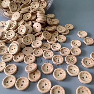 Nút gỗ handmade nhiều cỡ (gói 10 nút)