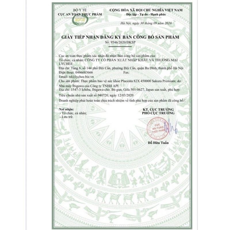 82X Placenta Sakura Premium 450000mg 500ml, Nước Uống Đẹp Da Chống Lão Hóa | Thế Giới Skin Care