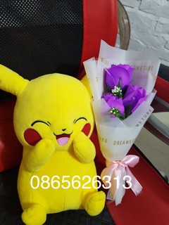 Hoa sáp thơm bó 3 bông