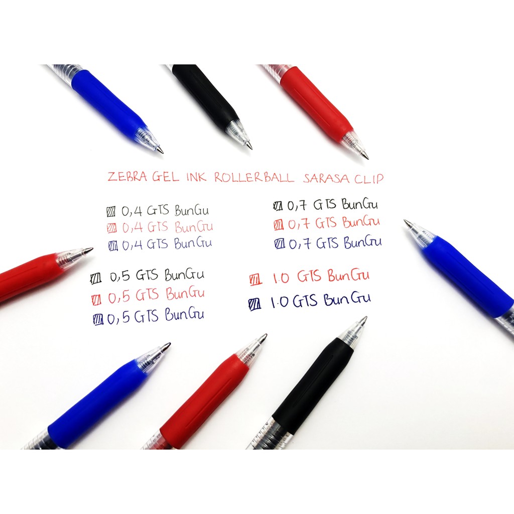 Bút bi gel Zebra Sarasa clip Nhật Bản ngòi 0.4mm