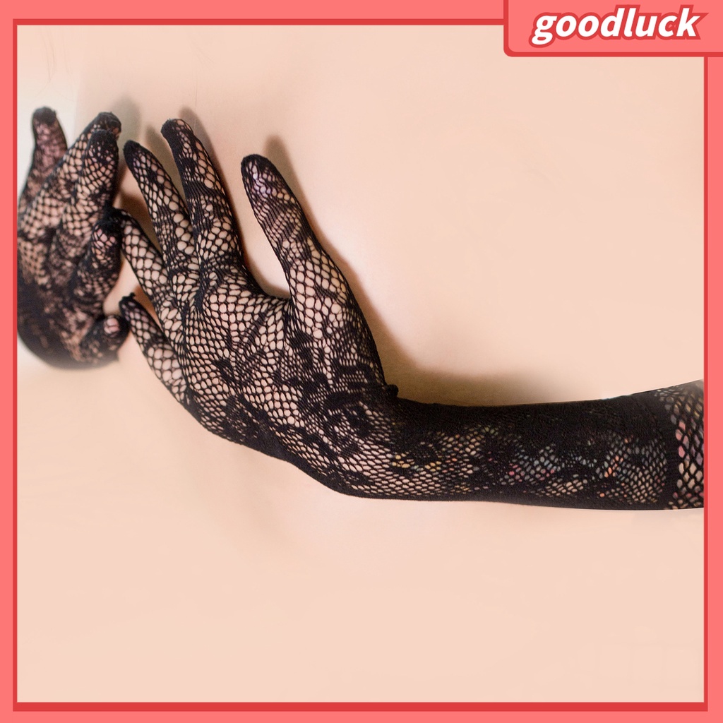 Găng Tay Cô Dâu Vải Ren Co Giãn Thoải Mái