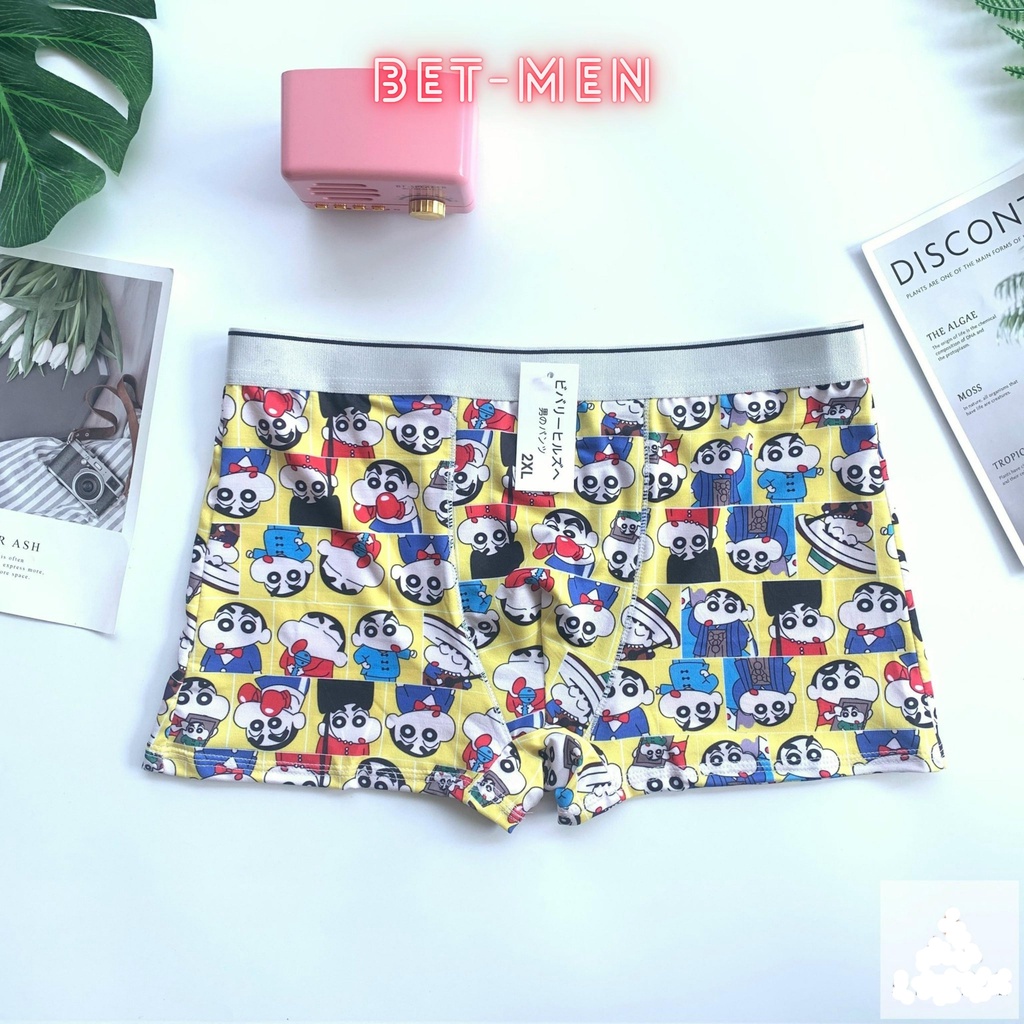 Quần Lót NAM Hoạt Hình  Chất Thun Lạnh Sịp Đùi Boxer