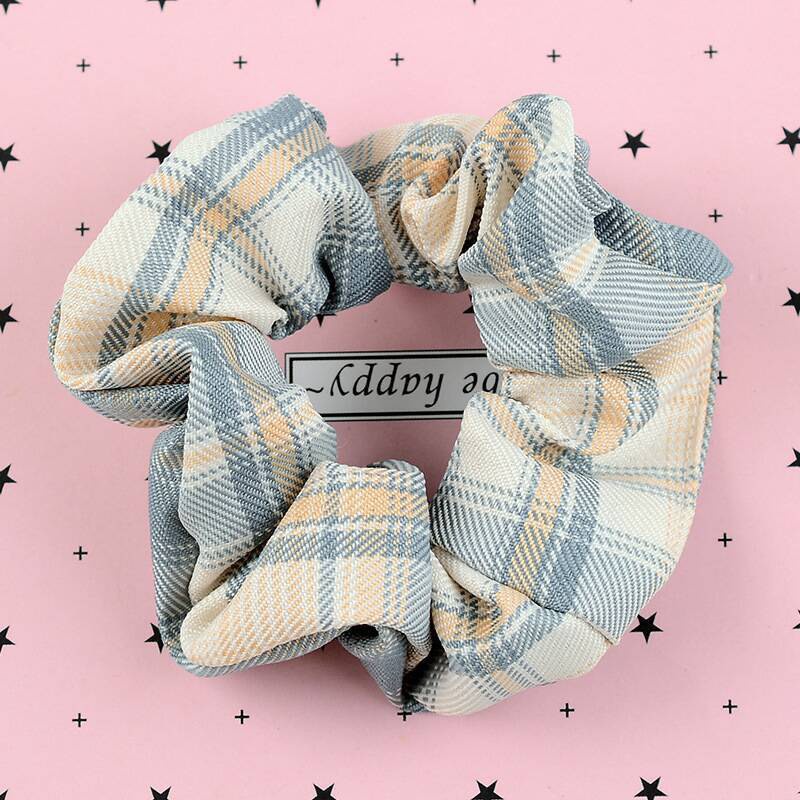 Buộc Tóc Vải Scrunchies caro Cực xinh cho bạn gái