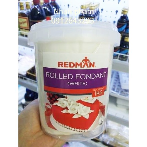 Đường Fondant màu trắng REDMAN .