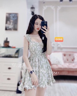 Đầm hoa cúc xoè 2 dây có mút ngực