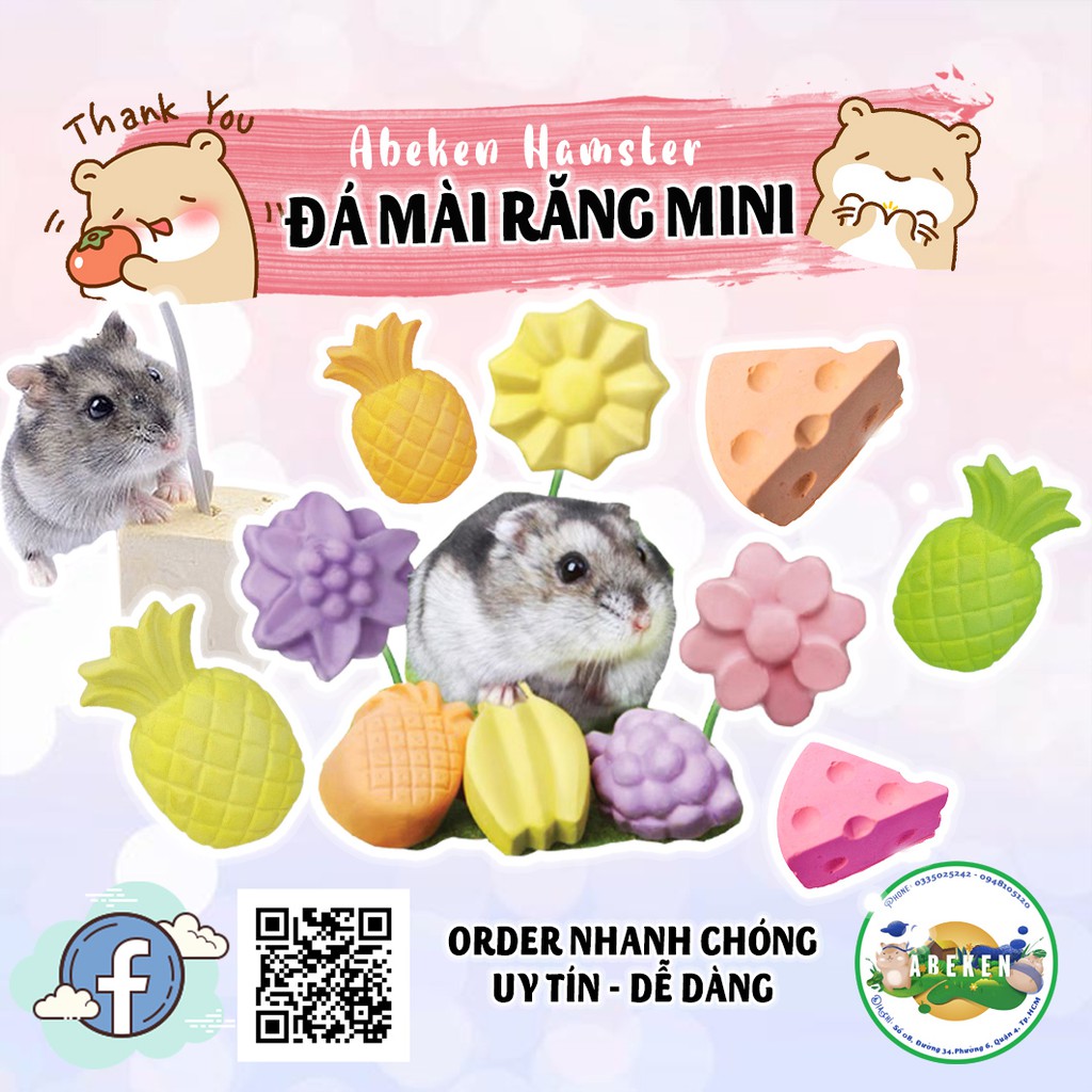 Đá mài răng CUTE dành cho mọi dòng Hamster (1 VIÊN)