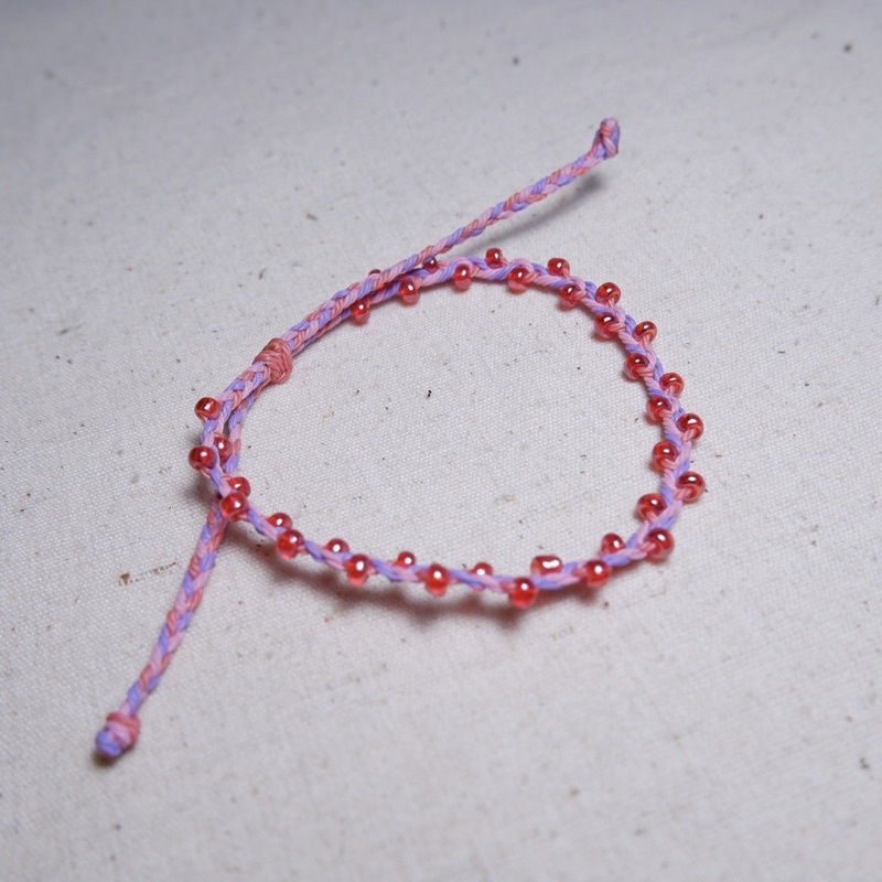 ❤️ POTION ❤️ - Vòng thắt dây handmade kết hợp với hạt tông đỏ