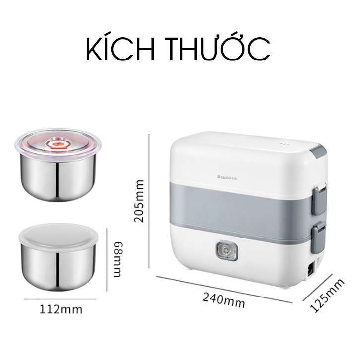 Hộp Cơm Văn Phòng Chigo - Cặp Lồng Cơm Cắm Điện Đa Năng | BigBuy360 - bigbuy360.vn