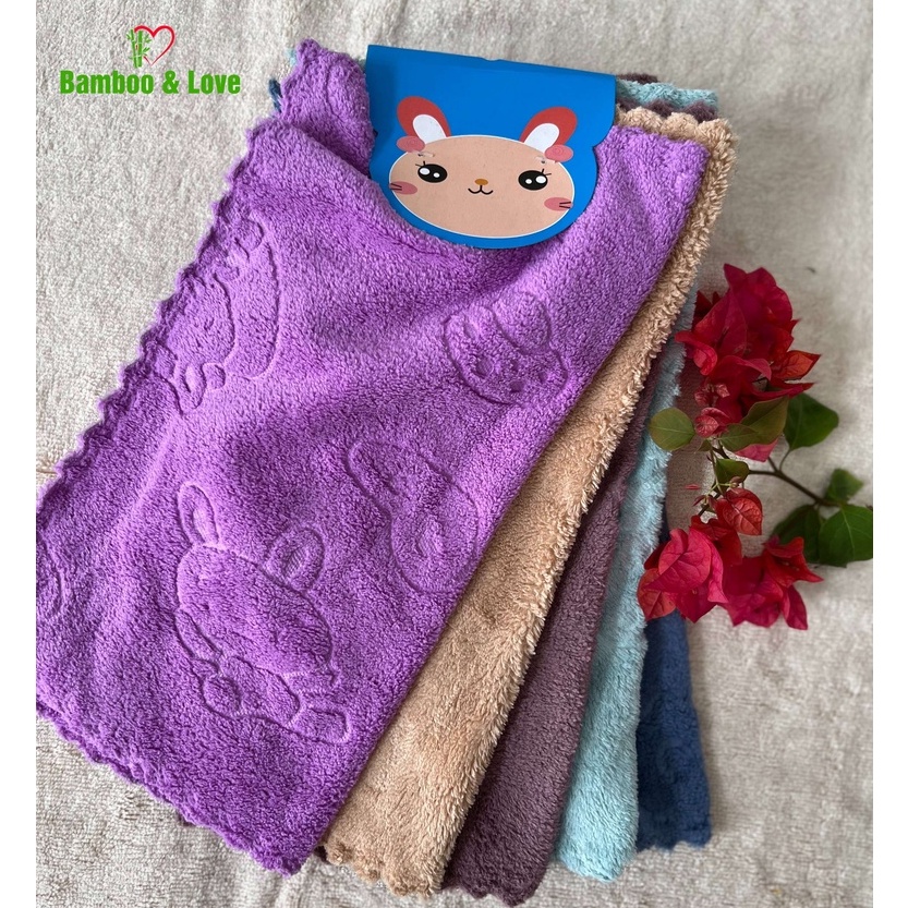 Combo 5 Khăn lau đa năng hình gấu 30x30