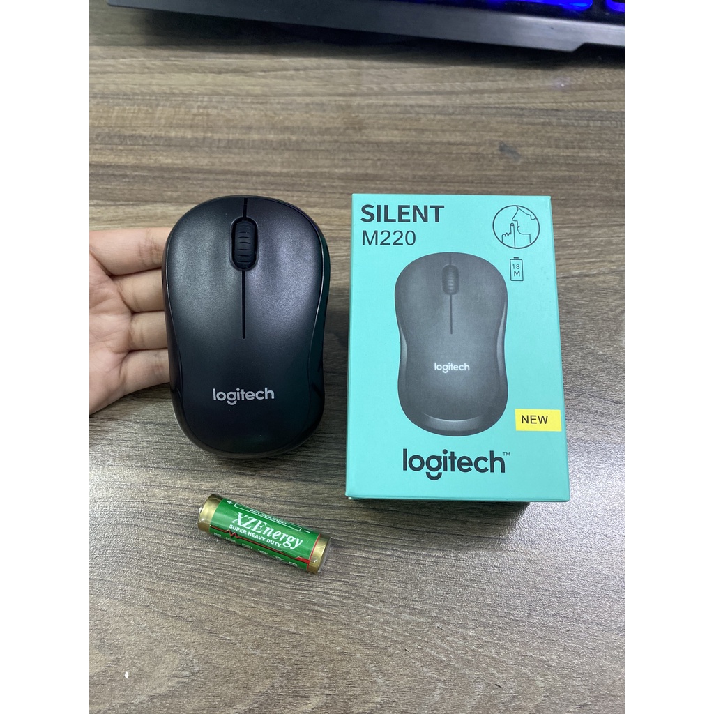 Chuột máy tính, chuột văn phòng không dây Logitech M220 không tiếng động