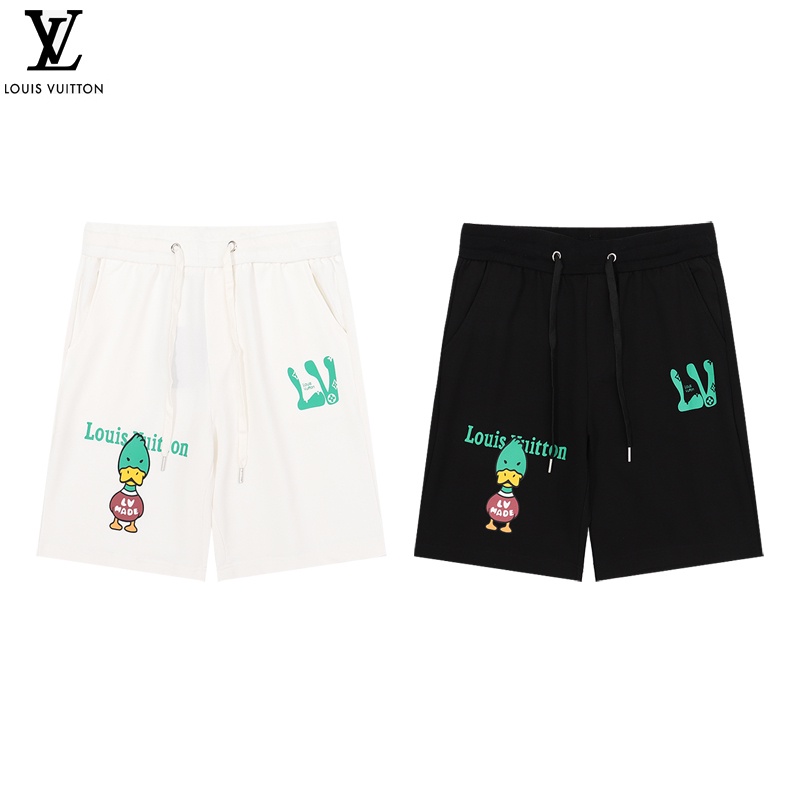 Lv Quần Short Dây Rút Dáng Rộng In logo Vịt Xanh Lá Thời Trang Mùa Hè Dễ Phối Đồ