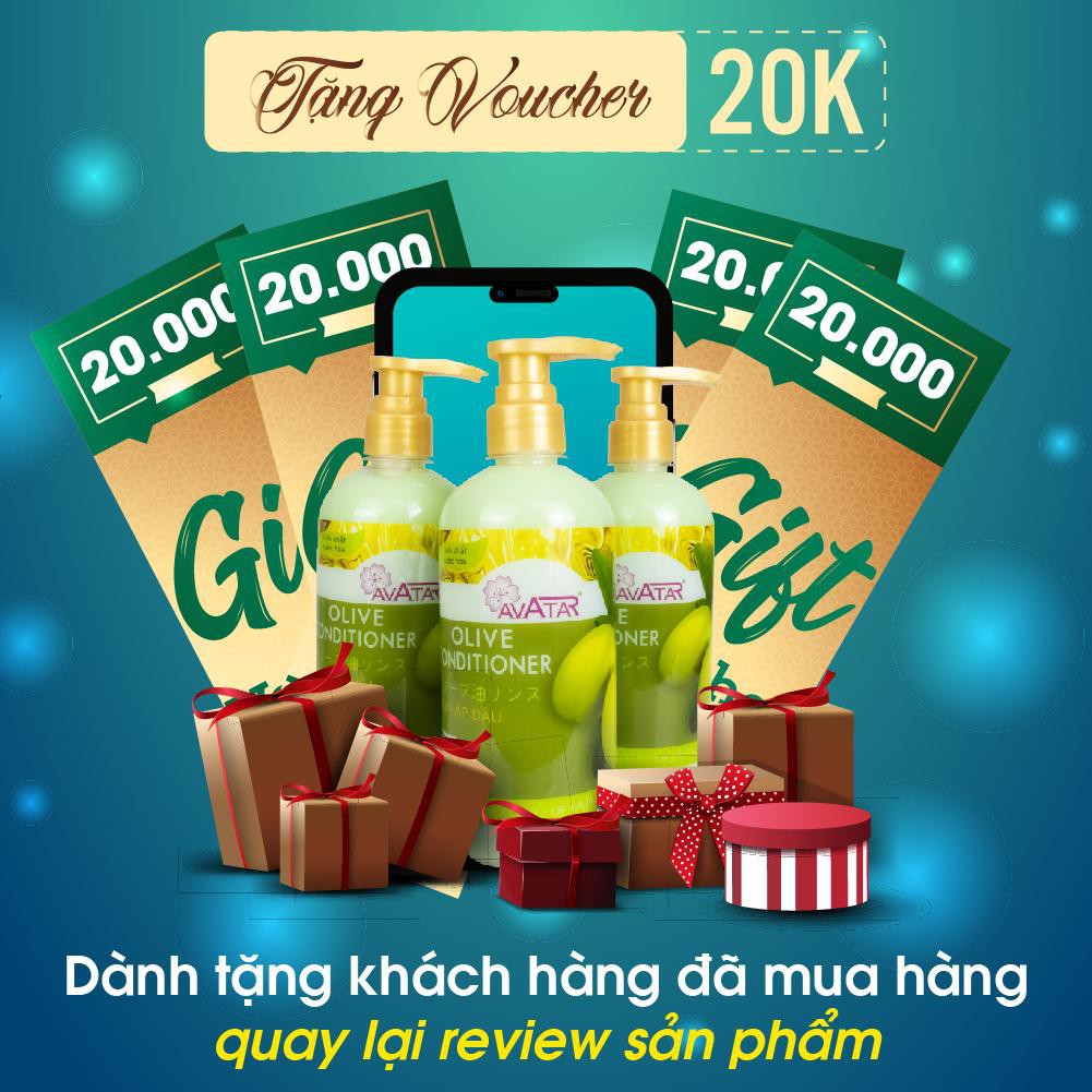 Kem hấp dầu olive avatar 500ml nuôi dưỡng tóc chắc khỏe chống gãy rụng tóc dài suôn mềm mượt