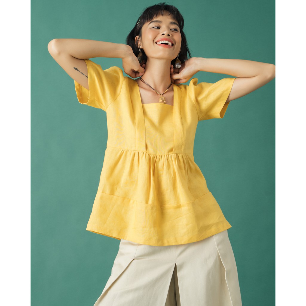 Áo Linen Vàng F2 Fashion &amp; Freedom