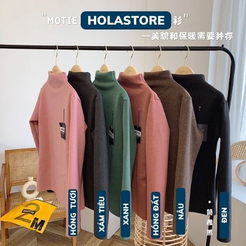 Áo len nữ 🌸 Áo len tăm cổ ba phân hàng Quảng Châu mềm mịn loại 1 Áo len lông cừu HOLASTORE | BigBuy360 - bigbuy360.vn