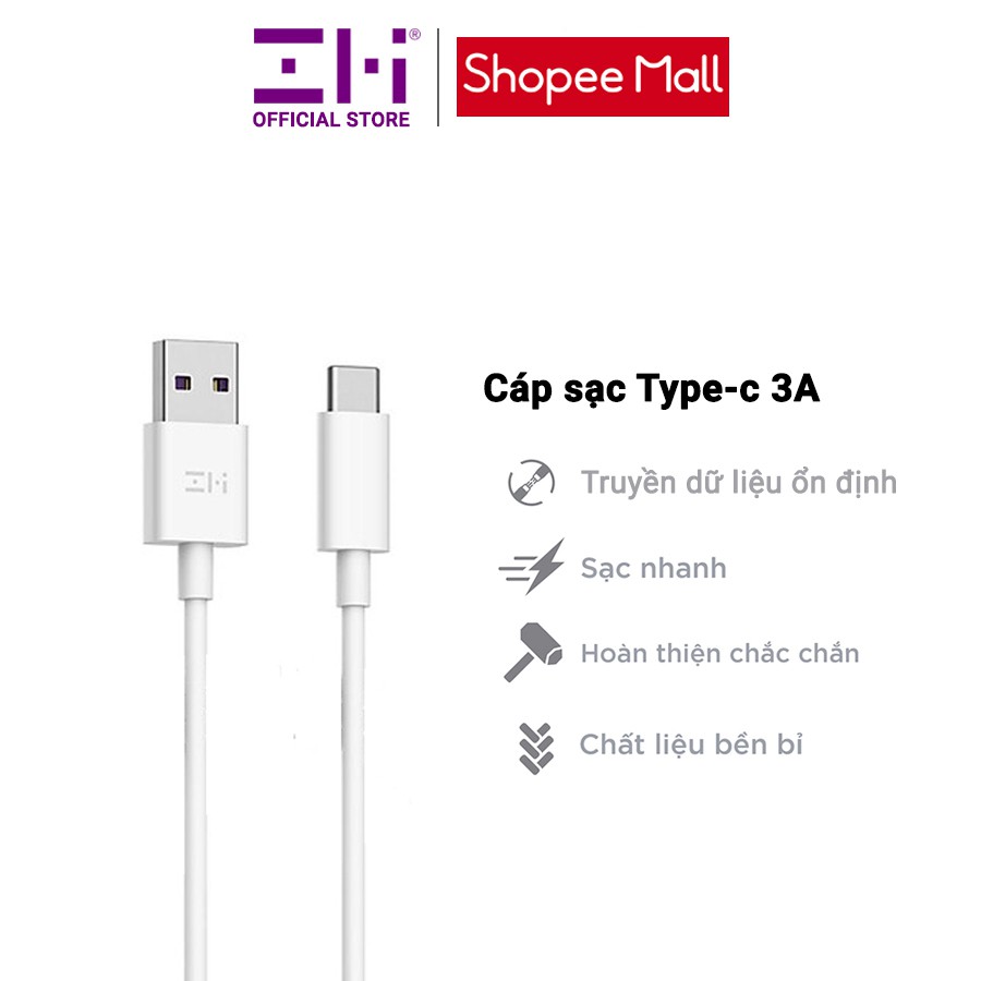 Cáp sạc nhanh 3A Type-C Xiaomi ZMI - AL701
