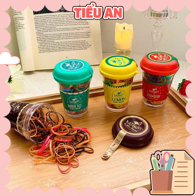 Hộp Thun Cột Tóc Hàn Quốc Siêu Dễ Thương (150 dây)