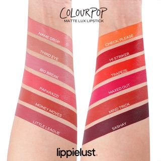 Tách set son Colourpop Matte lux lipstick vault