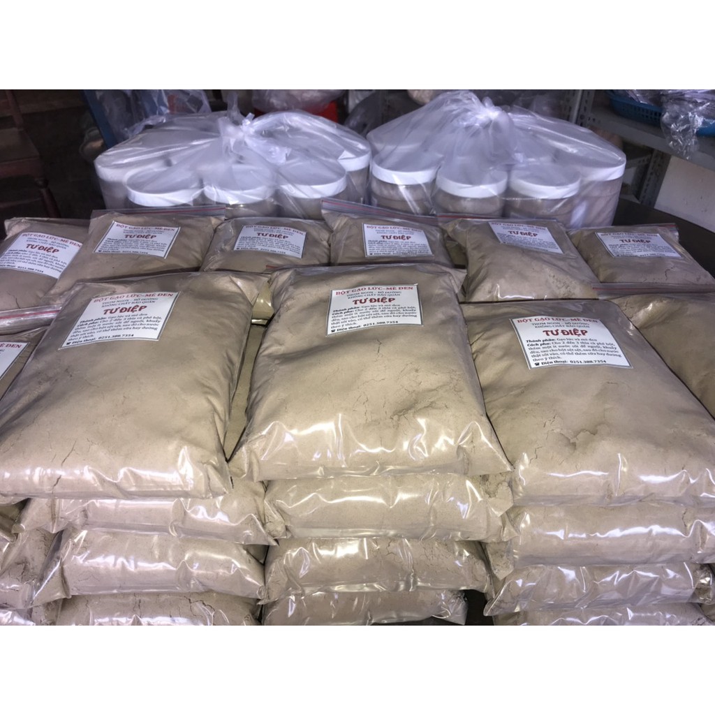 1kg bột gạo lức - mè đen nhà làm