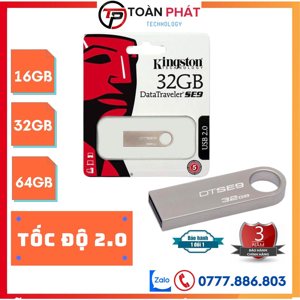 USB Kingston 16Gb 32Gb 64Gb Nhôm Tốc độ 2.0 hàng chính hãng của Kingston, USB chống nước thiết kế nhỏ gọn BH lên tới 3N