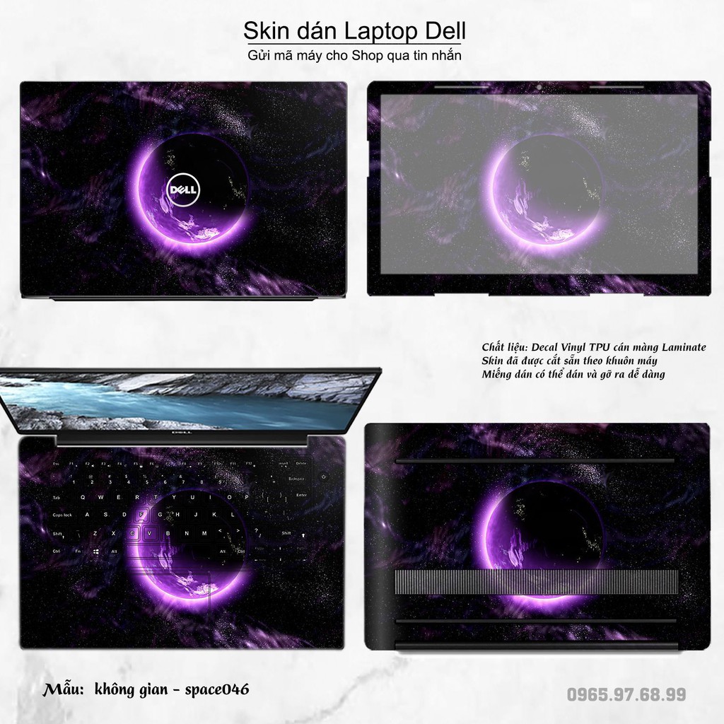 Skin dán Laptop Dell in hình không gian nhiều mẫu 8 (inbox mã máy cho Shop)